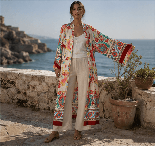 Amaris Uzun Kimono - Görsel 6